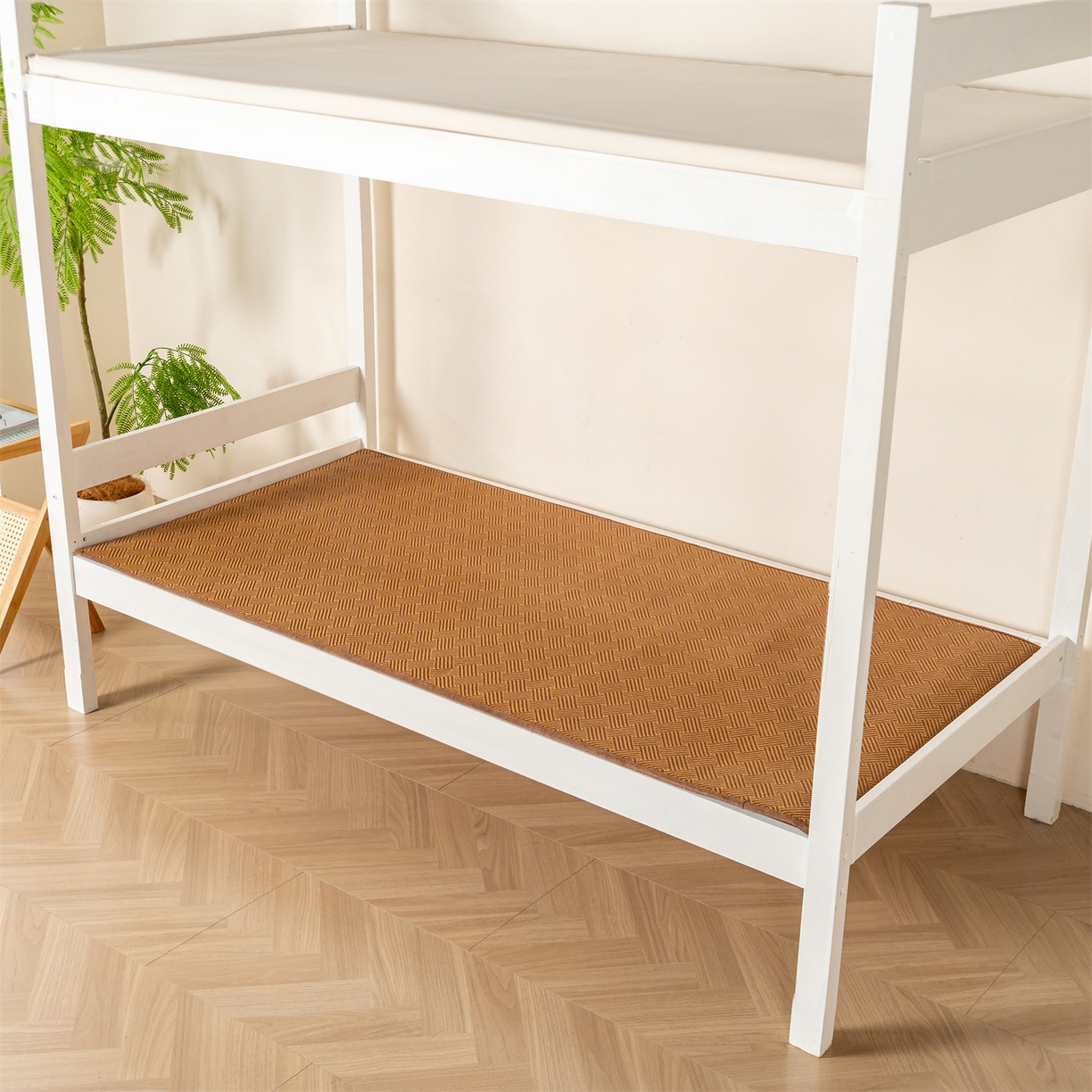 91家纺网 家纺一手货源 找家纺 新太阳蚊帐 2025新款学生宿舍冰藤席凉席 棕韵雅舍整片