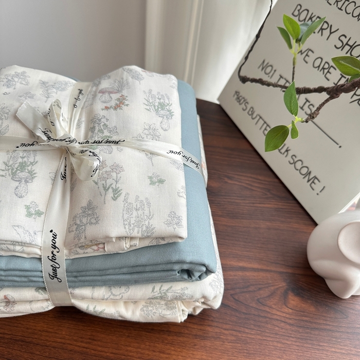 爱思佳 2024新款A类母婴全棉双层纱印花四件套直播热卖系列-系列一 秘境森林