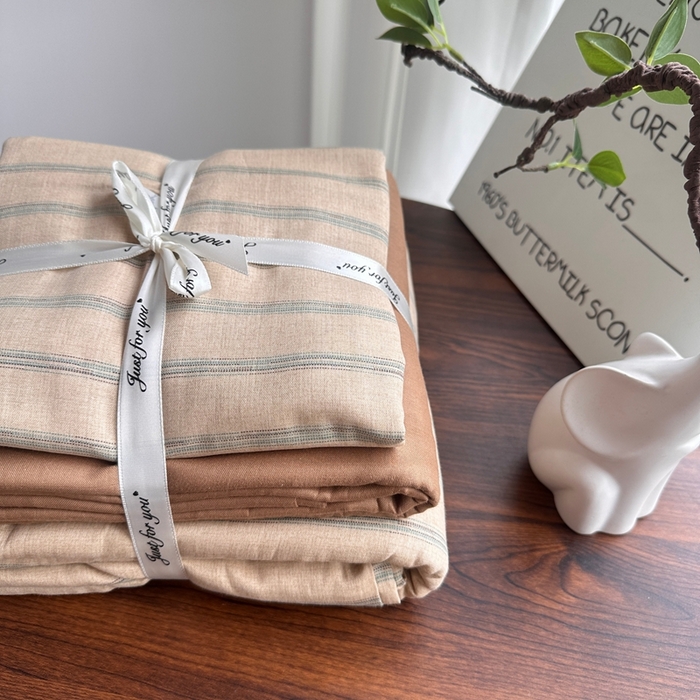 爱思佳 2024新款A类母婴全棉双层纱印花四件套直播热卖系列-系列一 摩卡