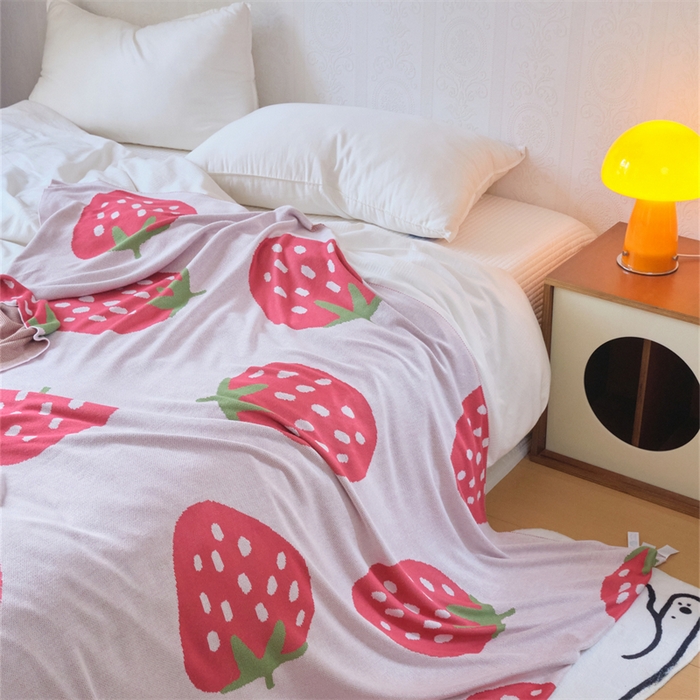 91家纺网 家纺一手货源 找家纺 （总）暖绵绵家纺 2025新款竹纤维水果毛毯-缇莓,缇莓