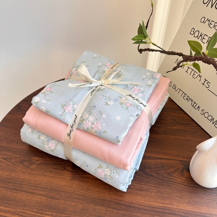 91家纺网 家纺一手货源 找家纺 （总）爱思佳 2024新款A类母婴全棉双层纱印花四件套直播热卖系列-系列二