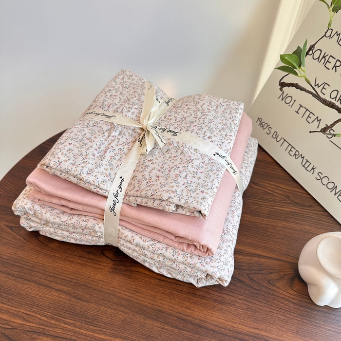 91家纺网 家纺一手货源 找家纺 （总）爱思佳 2024新款A类母婴全棉双层纱印花四件套直播热卖系列-系列二