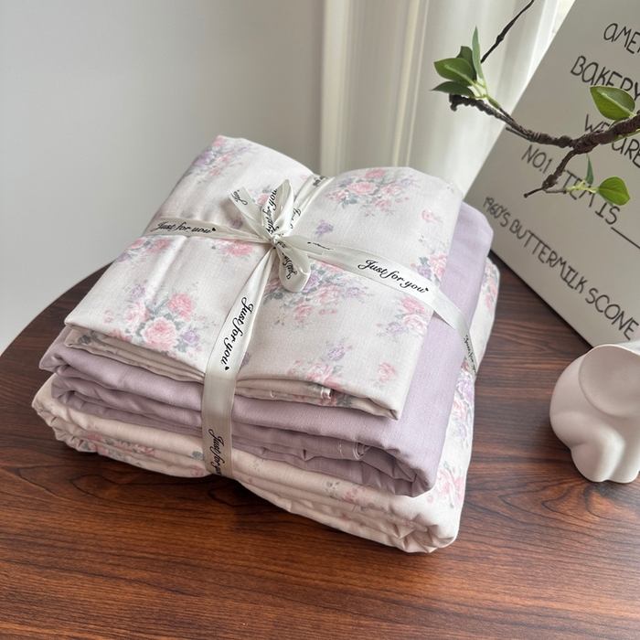 91家纺网 家纺一手货源 找家纺 （总）爱思佳 2024新款A类母婴全棉双层纱印花四件套直播热卖系列-系列二