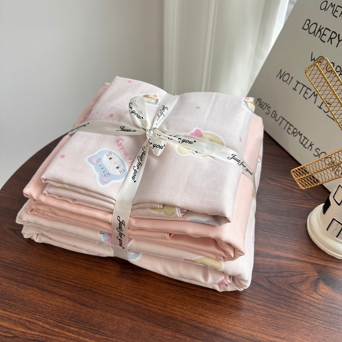 91家纺网 家纺一手货源 找家纺 （总）爱思佳 2024新款A类母婴全棉双层纱印花四件套直播热卖系列-系列二