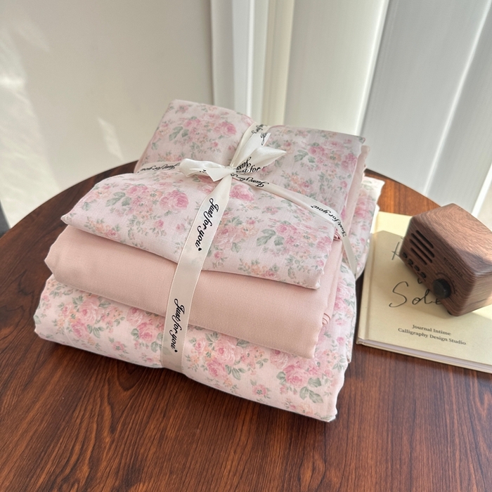 91家纺网 家纺一手货源 找家纺 （总）爱思佳 2024新款A类母婴全棉双层纱印花四件套直播热卖系列-系列二