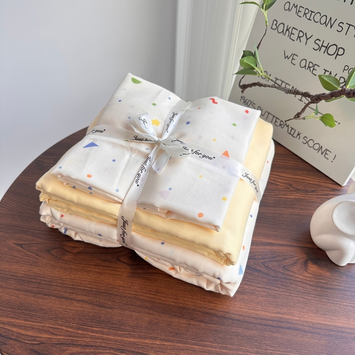 91家纺网 家纺一手货源 找家纺 （总）爱思佳 2024新款A类母婴全棉双层纱印花四件套直播热卖系列-系列二