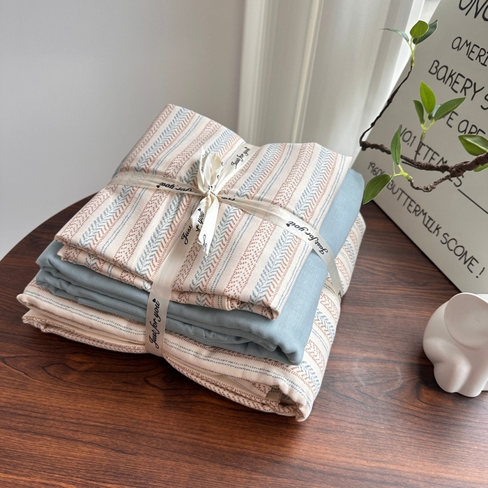 91家纺网 家纺一手货源 找家纺 爱思佳 2024新款A类母婴全棉双层纱印花四件套直播热卖系列-系列二 启示录