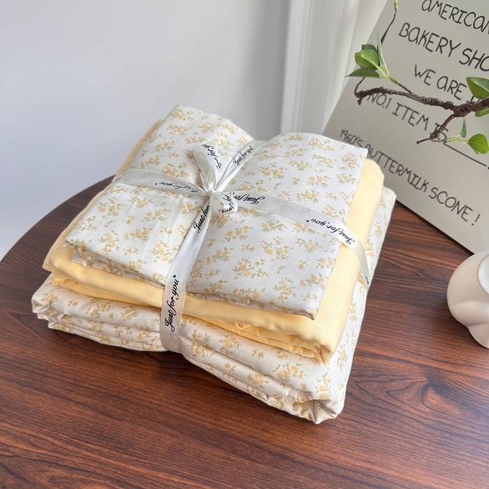 91家纺网 家纺一手货源 找家纺 （总）爱思佳 2024新款A类母婴全棉双层纱印花四件套直播热卖系列-系列二