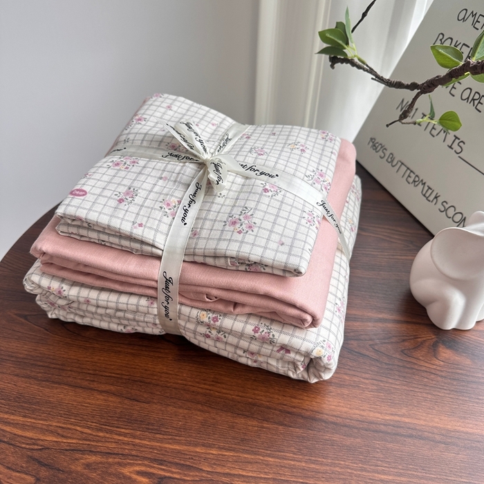 91家纺网 家纺一手货源 找家纺 （总）爱思佳 2024新款A类母婴全棉双层纱印花四件套直播热卖系列-系列二