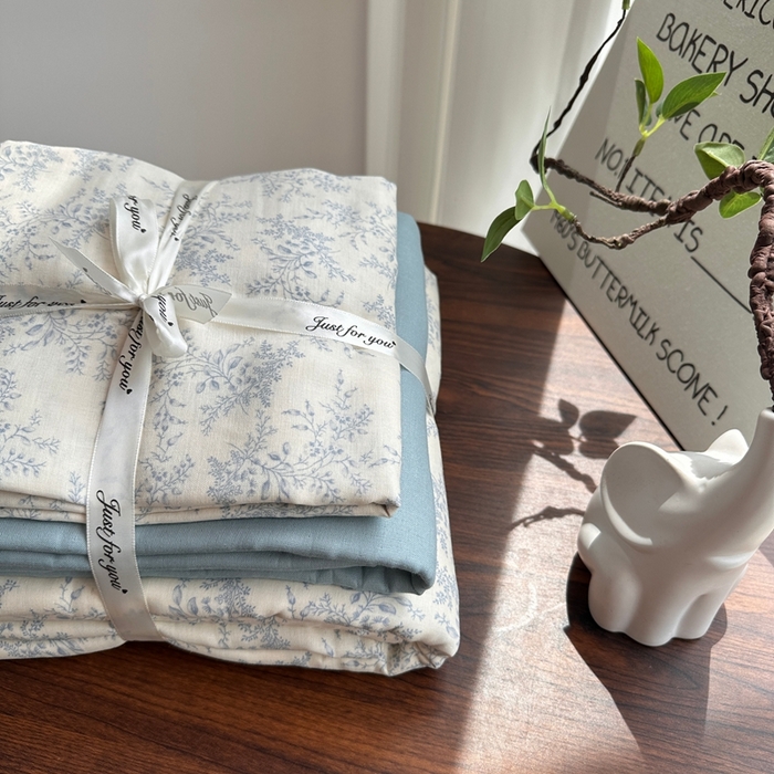 91家纺网 家纺一手货源 找家纺 （总）爱思佳 2024新款A类母婴全棉双层纱印花四件套直播热卖系列-系列二