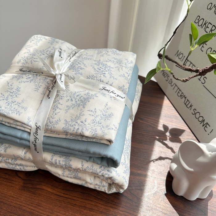 91家纺网 家纺一手货源 找家纺 （总）爱思佳 2024新款A类母婴全棉双层纱印花四件套直播热卖系列-系列二