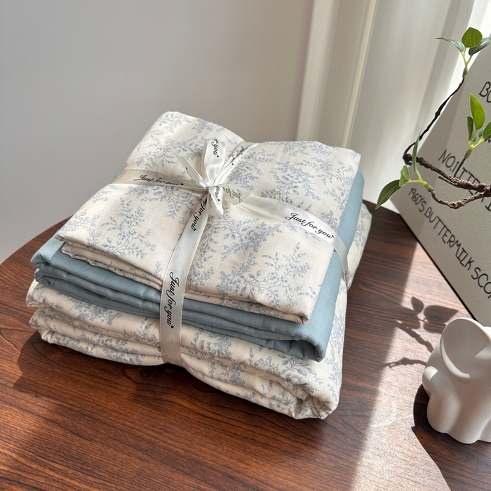 （总）爱思佳 2024新款A类母婴全棉双层纱印花四件套直播热卖系列-系列二