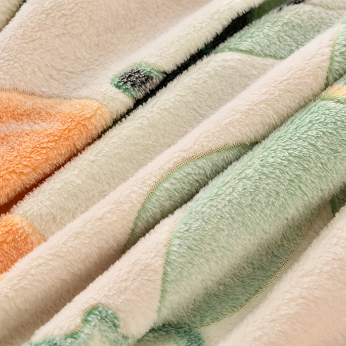 91家纺网 家纺一手货源 找家纺 牵梦萦 2025新款雪花绒小清新印花四件套 花梦乐园