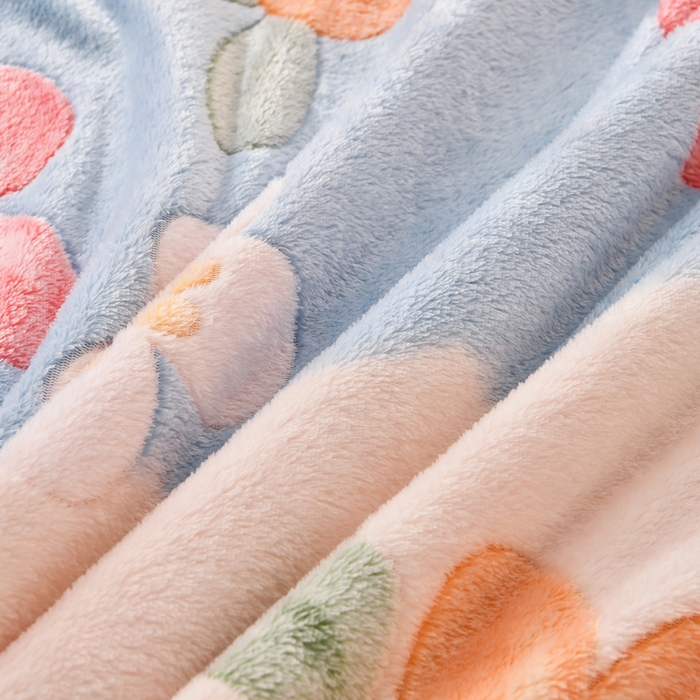 91家纺网 家纺一手货源 找家纺 牵梦萦 2025新款雪花绒小清新印花四件套 迷人花语