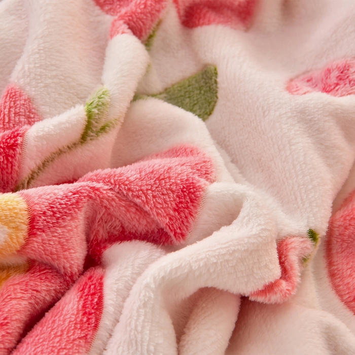 91家纺网 家纺一手货源 找家纺 牵梦萦 2025新款雪花绒小清新印花四件套 太阳花