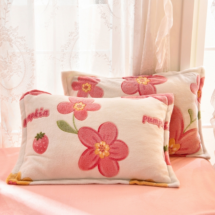 91家纺网 家纺一手货源 找家纺 牵梦萦 2025新款雪花绒小清新印花四件套 太阳花