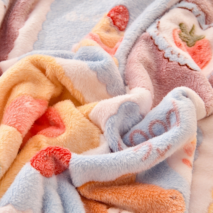 91家纺网 家纺一手货源 找家纺 牵梦萦 2025新款雪花绒小清新印花四件套 甜蜜日常