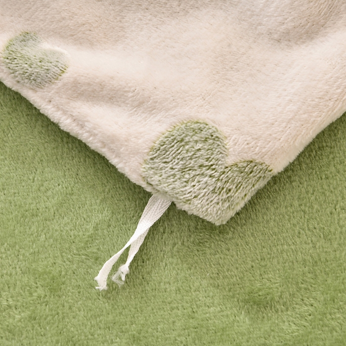 91家纺网 家纺一手货源 找家纺 牵梦萦 2025新款雪花绒小清新印花四件套 心动小熊