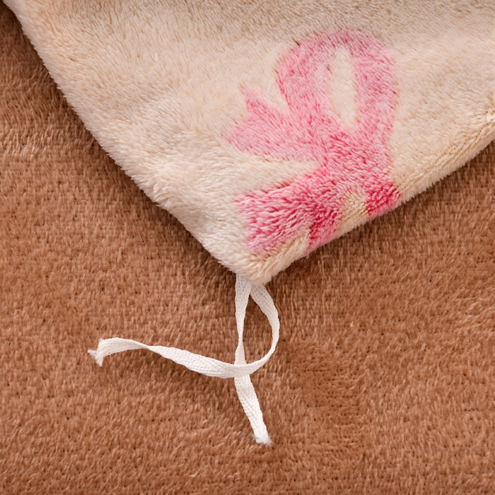 91家纺网 家纺一手货源 找家纺 牵梦萦 2025新款雪花绒小清新印花四件套 幸运狗