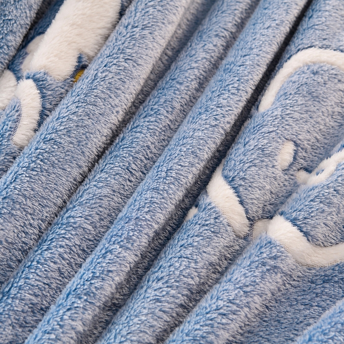 91家纺网 家纺一手货源 找家纺 牵梦萦 2025新款雪花绒小清新印花四件套 云朵