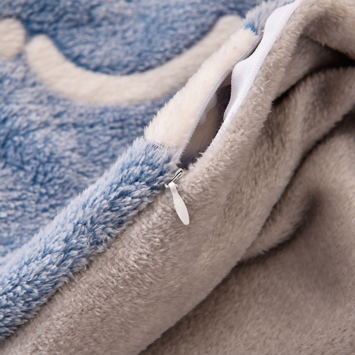 91家纺网 家纺一手货源 找家纺 牵梦萦 2025新款雪花绒小清新印花四件套 云朵