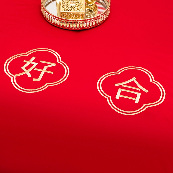 91家纺网 家纺一手货源 找家纺 卓缦家纺 2025新款水洗磨毛婚庆床单/床笠 和和美美