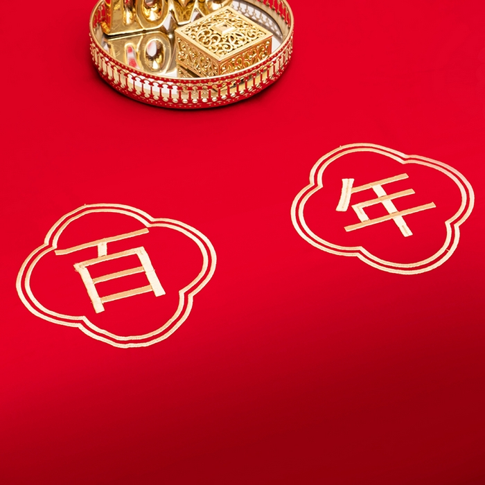 91家纺网 家纺一手货源 找家纺 卓缦家纺 2025新款水洗磨毛婚庆床单/床笠 和和美美