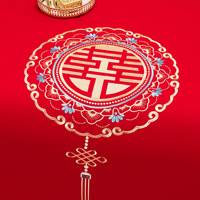 91家纺网 家纺一手货源 找家纺 卓缦家纺 2025新款水洗磨毛婚庆床单/床笠 和和美美