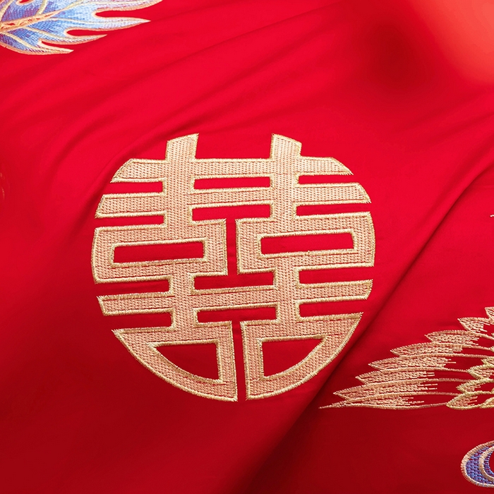 91家纺网 家纺一手货源 找家纺 卓缦家纺 2025新款水洗磨毛婚庆床单/床笠 龙凤和鸣