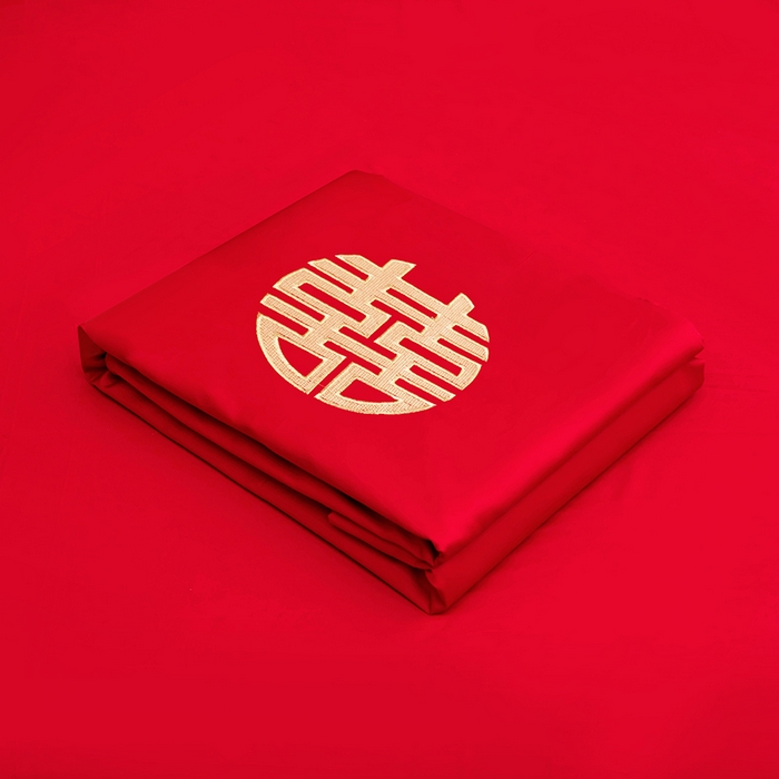 91家纺网 家纺一手货源 找家纺 卓缦家纺 2025新款水洗磨毛婚庆床单/床笠 龙凤和鸣