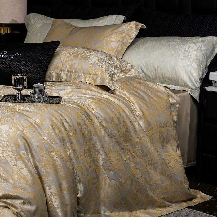 91家纺网 家纺一手货源 找家纺 （总）立奥被业 2025新款天丝棉色织大提花四件套