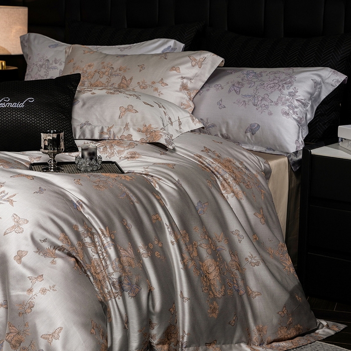 91家纺网 家纺一手货源 找家纺 （总）立奥被业 2025新款天丝棉色织大提花四件套