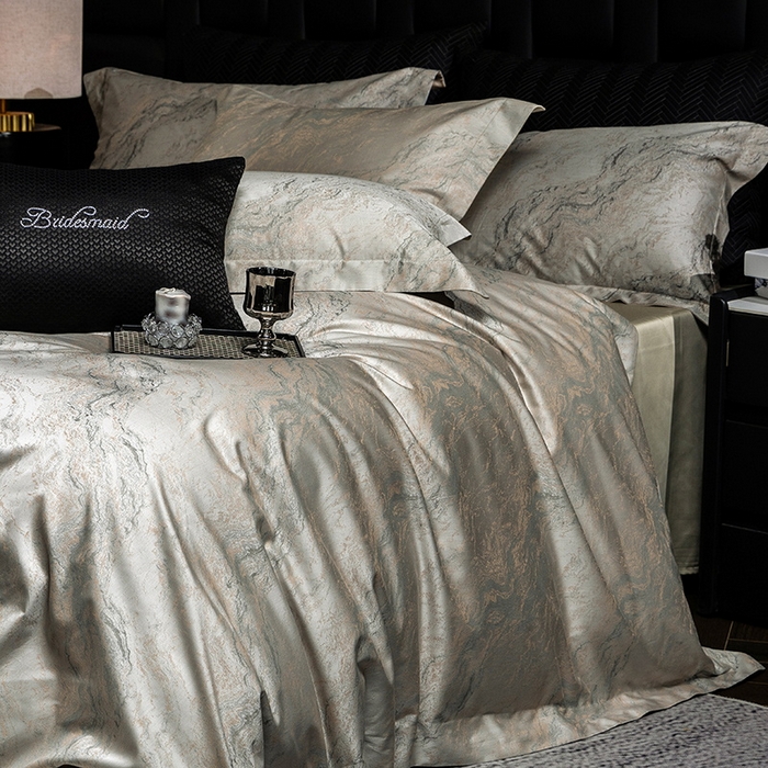 91家纺网 家纺一手货源 找家纺 （总）立奥被业 2025新款天丝棉色织大提花四件套