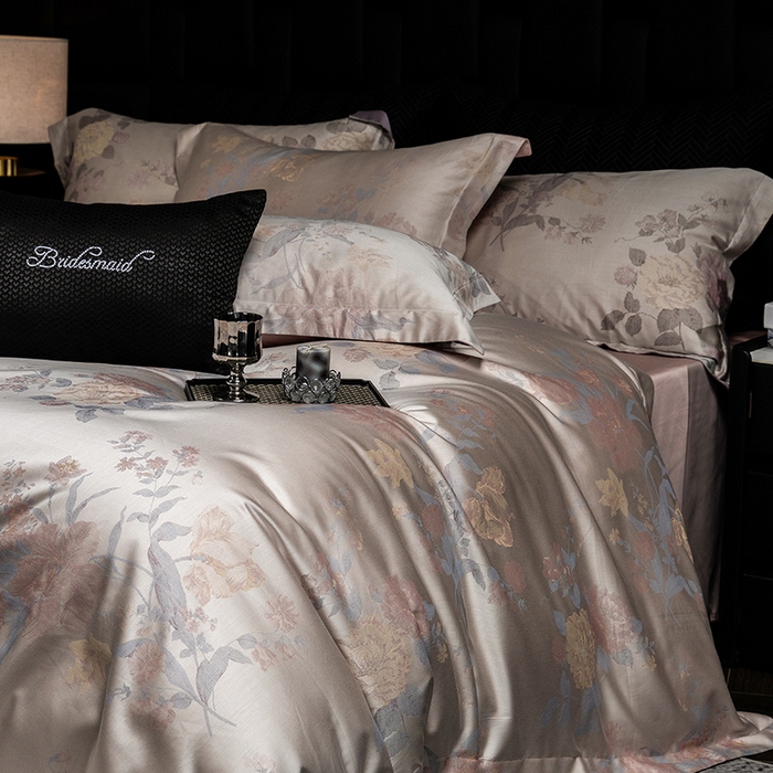 91家纺网 家纺一手货源 找家纺 （总）立奥被业 2025新款天丝棉色织大提花四件套