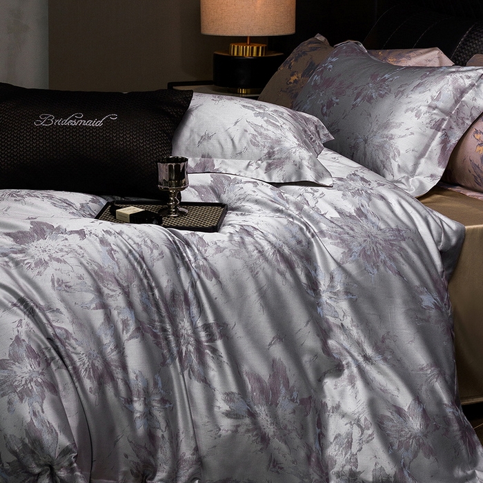 91家纺网 家纺一手货源 找家纺 （总）立奥被业 2025新款天丝棉色织大提花四件套