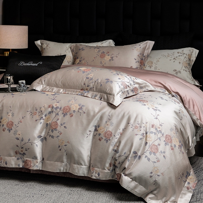 91家纺网 家纺一手货源 找家纺 （总）立奥被业 2025新款天丝棉色织大提花四件套