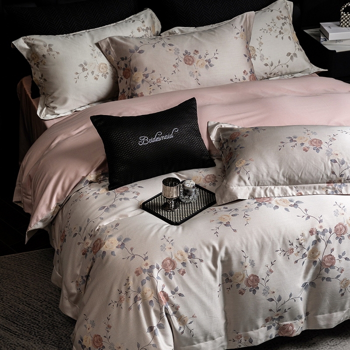 91家纺网 家纺一手货源 找家纺 （总）立奥被业 2025新款天丝棉色织大提花四件套