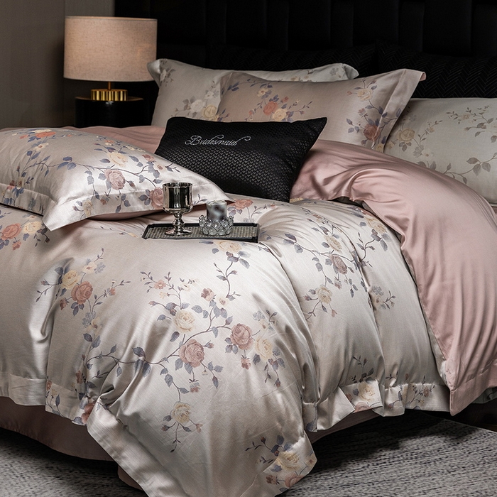 91家纺网 家纺一手货源 找家纺 （总）立奥被业 2025新款天丝棉色织大提花四件套