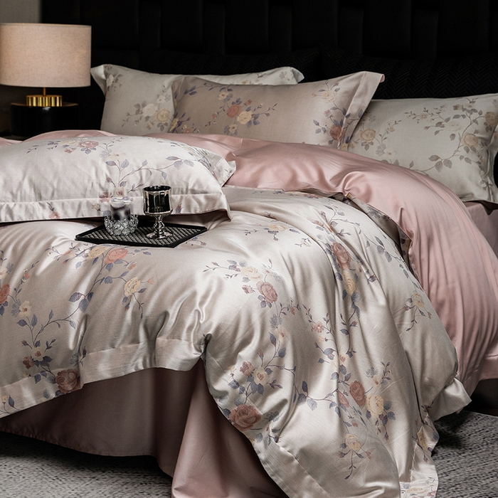 91家纺网 家纺一手货源 找家纺 （总）立奥被业 2025新款天丝棉色织大提花四件套