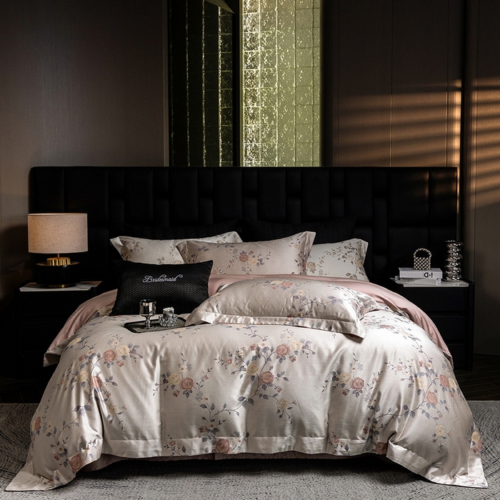 91家纺网 家纺一手货源 找家纺 （总）立奥被业 2025新款天丝棉色织大提花四件套