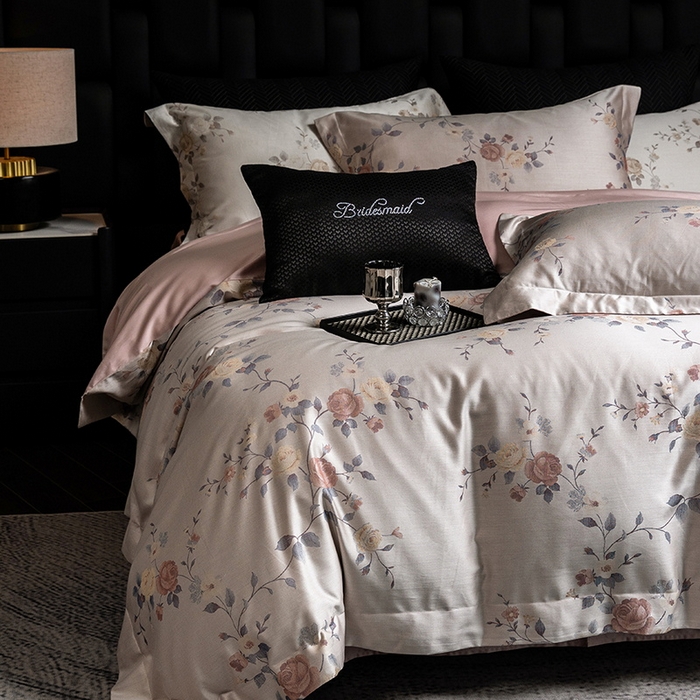 91家纺网 家纺一手货源 找家纺 （总）立奥被业 2025新款天丝棉色织大提花四件套