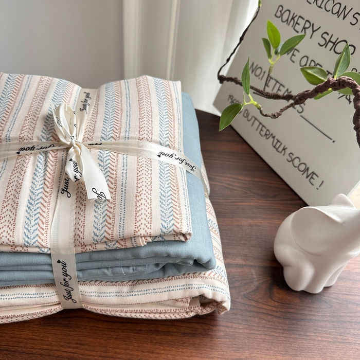 91家纺网 家纺一手货源 找家纺 爱思佳 2024新款A类母婴全棉双层纱印花四件套直播热卖系列-系列二 启示录