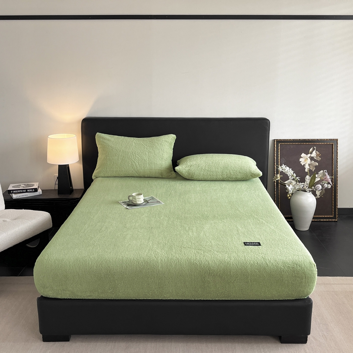 91家纺网 家纺一手货源 找家纺 （总）欧邦 2025新款舒棉半边绒床笠