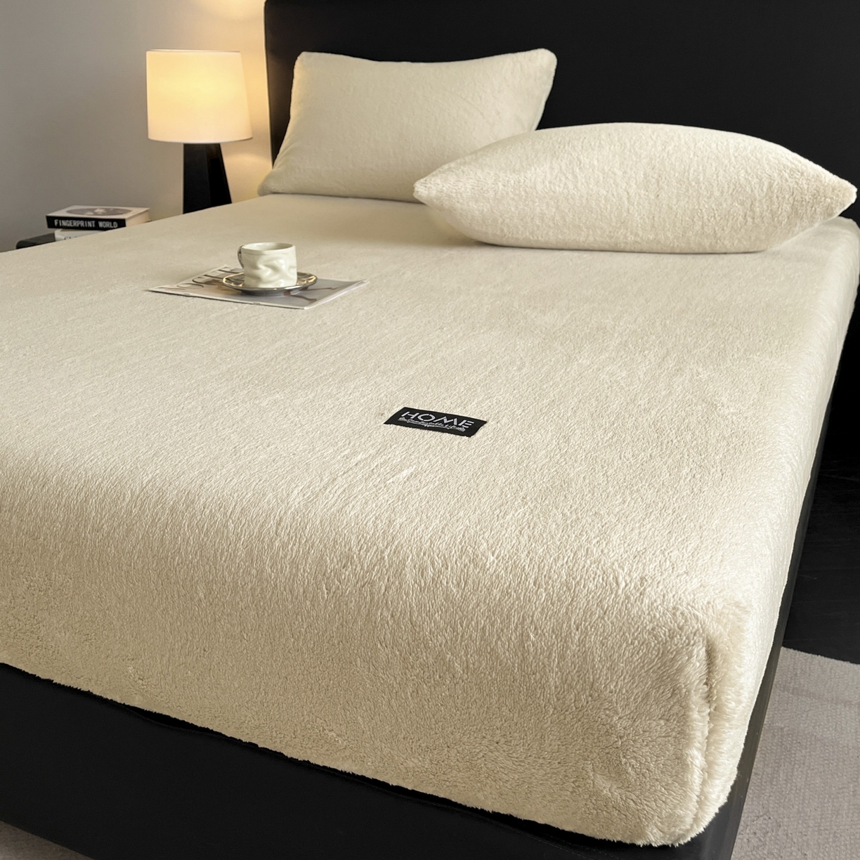 91家纺网 家纺一手货源 找家纺 欧邦 2025新款舒棉半边绒床笠 床笠款-柏林咖