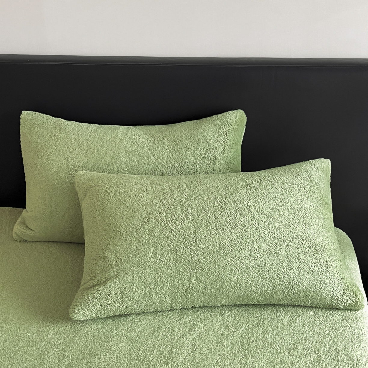 91家纺网 家纺一手货源 找家纺 欧邦 2025新款舒棉半边绒床笠 床笠款-果酱绿