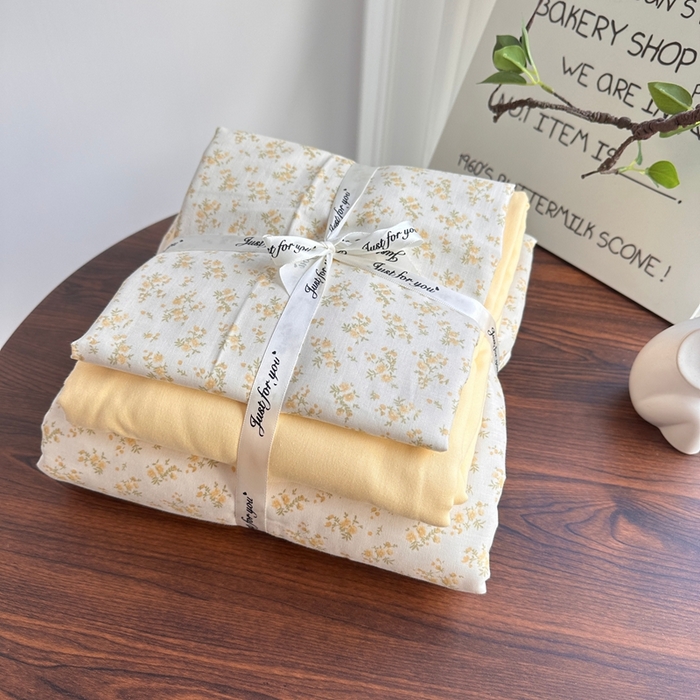 91家纺网 家纺一手货源 找家纺 爱思佳 2024新款A类母婴全棉双层纱印花四件套直播热卖系列-系列二 小花园