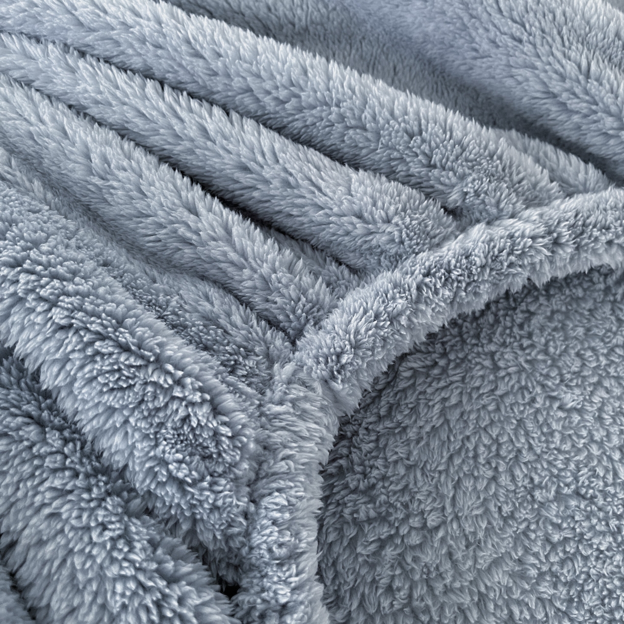 91家纺网 家纺一手货源 找家纺 欧邦 2025新款舒棉半边绒床笠 床笠款-云雾蓝