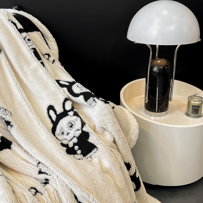 91家纺网 家纺一手货源 找家纺 美洲琳 2025新款羊羔绒复合简约现代休闲毯 布布