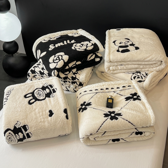 91家纺网 家纺一手货源 找家纺 美洲琳 2025新款羊羔绒复合简约现代休闲毯 布布