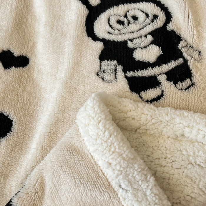 91家纺网 家纺一手货源 找家纺 美洲琳 2025新款羊羔绒复合简约现代休闲毯 布布